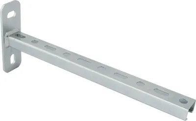 Zdjęcie produktu dla 2 sztuki - Profil wspornika szyny 27/18 300mm ocynkowany: 27/18 x 300mm Rozmiar: 27/18 x 300mm