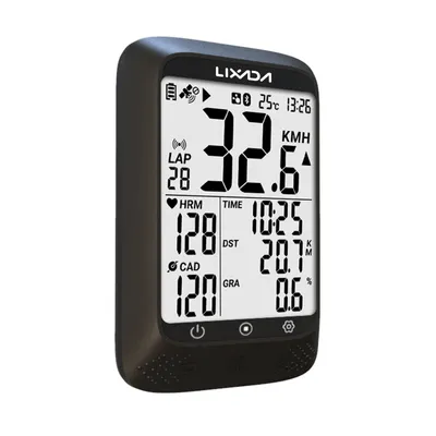 Produktbild von Fahrradcomputer, GPS, kabellos, wasserdicht, ANT+-Sensor und BT, 2,3 Zoll Hoehengradient, Herzfrequenz, kompatibel mit Strava APP, Fahrradcomputer