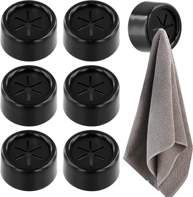 Imagen del producto de Soportes para toallas autoadhesivos, 5 unidades, redondos, para cocina y baño