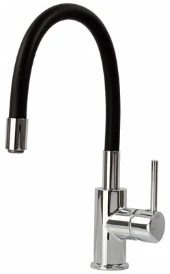 Produktbild von AVAPAX | Küchenarmatur mit flexiblem Auslauf - 386 mm hoch - Chrom glänzend/Schwarz matt - 216 mm Ausladung