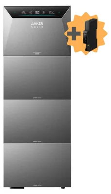 Produktbild von Anker SOLIX Solarbank 4 E5000 Pro 5000W Solarspeicher mit 2500W Ausgangsleistung  LiFePO4Notstromfunktion für Balkonkraftwerke mit 3 BP5000 Erweiterungsakku