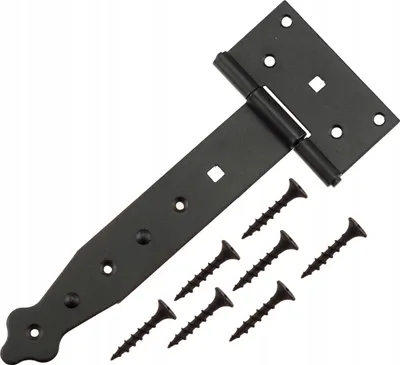 Produktbild von Zier-Scharnier für Türen FEINZ 200 mm - Schwarz - für Türen - dekorativ und robust - inklusive Schrauben