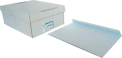 Immagine prodotto di Schachtel mit 250 langenumschlägen (260x360) offset white 100 g autosam selbstklebend mit Silikonstreifen sam 268722