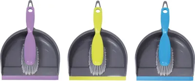 Produktbild von MASTA Kehrgarnitur-Set Plastik Schaufel mit Gummilippe+Feger aus PVC