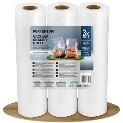 Vakuumbeutel 3 Rollen 20 cm x 900 cm LFGB-geprüft
