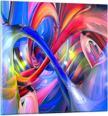 Produktbild von Bilder auf glas - Abstrakt grafik grafiken farben - 50x50cm - Glasbilder - Wandbilder - Kunstdruck - zum Aufhängen bereit - Wanddekoration aus Glas - Glas Bilder - Wandbild auf Glas - GAC50x50-2294