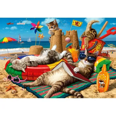 Image de ANATOLIAN Puzzle Chats sur la plage 260 pièces