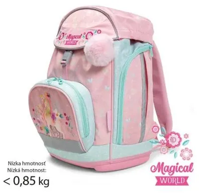 Obrázek produktu pro Školní batoh Magical WORLD - jednorožec, růžový
