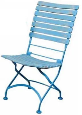 Produktbild von Casa Padrino Jugendstil Gartenstuhl Antik Hellblau H. 95 cm - Jugendstil Garten Möbel