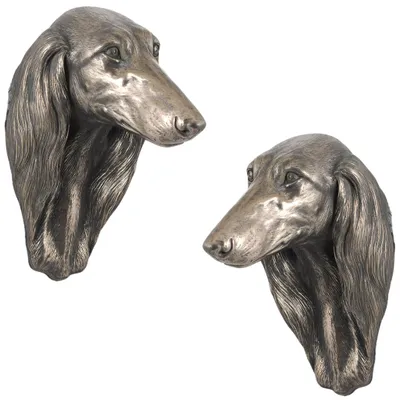 Productafbeelding van Art-Dog Wandbuste – Saluki – gegoten uit bronspoeder en hars