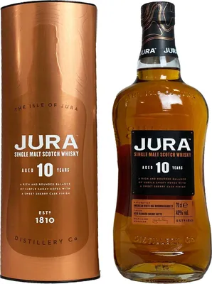 Obrázok produktu pre Jura 10-ročná jednosladová škótska whisky v darčekovom balení | 40 % obj. | 0,7 l