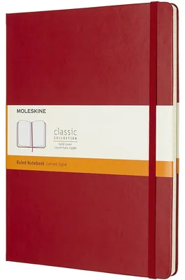 Image de Moleskine Scarlet Red Extra Large Ruled Notebook Hard