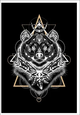 Produktbild von POSTER OHNE RAHMEN Geschenkbär TOTEMIC ANIMALS P2607_40x50