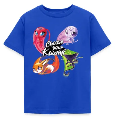 Produktbild von Spreadshirt Miraculous Choose Your Kwami Kinder T-Shirt, 122/128 (7-8 Jahre), Royalblau