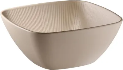 Produktbild von APS 85417 Schale NERO, Melamin, 3,5 Liter, 25 x 25 cm, Höhe 11 cm, sand