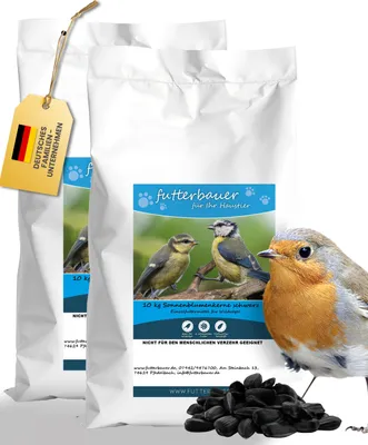 Produktbild von Futterbauer 2 x 10 kg Futterbauer Sonnenblumenkerne schwarz Vogelfutter