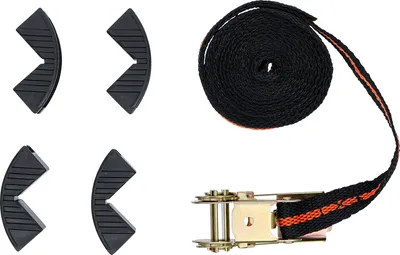 Immagine prodotto di BGS Diy 3554 | Cinghia di tensionamento a cricchetto | con 4 ganasce di protezione | 5 m x 25 mm