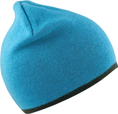 Produktbild von Result Winter Essentials RC046X | Reversible Fashion Fit Hat Wintermütze - Farbe: Aqua/Grey - Größe: One Size