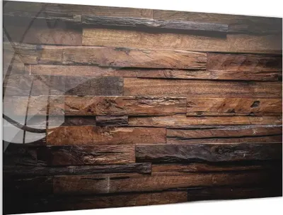 Produktbild von ALLboards Glas Magnettafel DUNKLES HOLZ 60x40cm Glasbild Memoboard aus Glas Glastafel mit Motiv Magnetwand zum Beschriften Magnetische Tafel Wanddekoration Wandbild