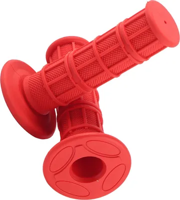 Productafbeelding van 1 paar universele siliconen handvatten voor motorfiets, geschikt voor sturen van 22/25 mm (7/8 inch), nieuw, rode kleur