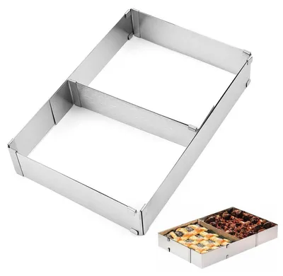 Immagine prodotto di Telaio rettangolare regolabile per forno, in acciaio inossidabile, 8 cm