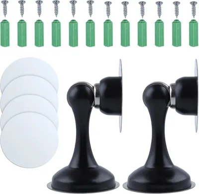 Zdjęcie produktu dla Magnetyczne zatrzymywacze do drzwi ze stali nierdzewnej, do montażu na ścianie lub podłodze, 1 sztuka, przeznaczone do ciężkich drzwi