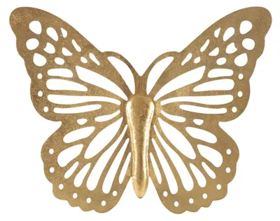 Produktbild von Mauro Ferretti Wanddekoration Schmetterling 43 x 2 x 35 cm, goldfarben