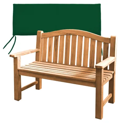 Produktbild von Teako Design Teakholz Gartenbank Catania Extra Stark 120cm mit Kissen Grün