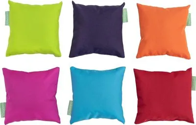 Image de Lot de 6 coussins décoratifs imperméables, 18 x 18 cm, multicolores