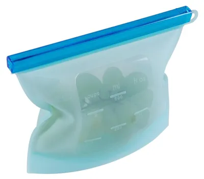 Productafbeelding van mixcover herbruikbare siliconen vershoudzak met sluiting, lekvrij, 500 ml