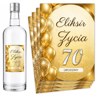 Image de Étiquettes bouteilles anniversaire 18 20 30 40 50 60 70 - 8 pcs