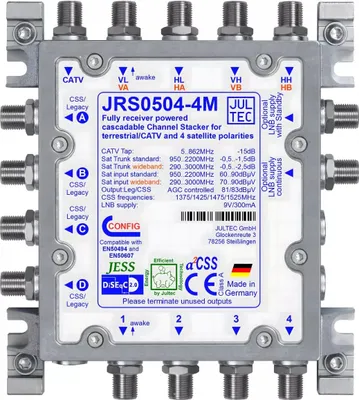 Produktbild von Jultec JRS0504-4M Unicable Multischalter 4x4 Teilnehmer (kaskadierbar)