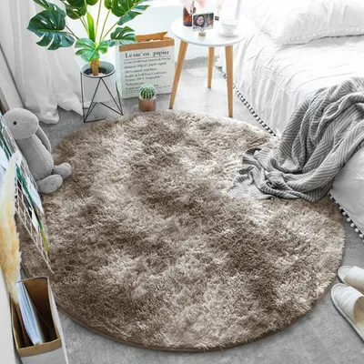 Immagine prodotto di Runder Shaggy Ombre Strado Teppich 80x80 OmbreCamel (Beige)