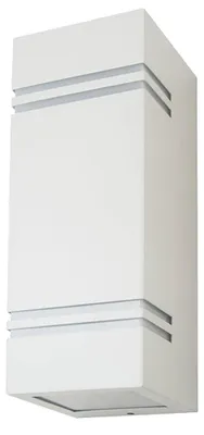 Zdjęcie produktu dla Kinkiet Ogrodowy V-TAC Kwadrat Biały GU10 Góra Dół IP44 VT-7662