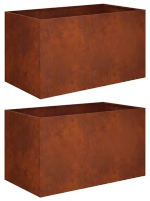 Produktbild von vidaXL Garten-Pflanzgefäß 2 stk. Rostoptik 100 x 50 x 50 cm