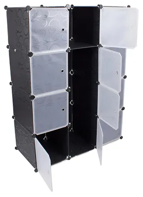 Zdjęcie produktu dla Verk 01508 Modułowa składana szafa 144,5 x 110 x 46,5 cm czarna