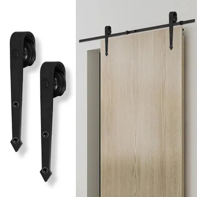 Obrázek produktu pro Systém posuvných dveří Peviasot, výška 183 cm, s panty ve tvaru písmene "V", sada pro posuvné dveře do váhy 150 kg, pro dveře šířky 900–915 mm, tloušťka dveří 40–45 mm