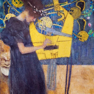 Obrázek produktu pro Gustav Klimt art print obrázek - Hudba, 1895 (40 x 40 cm)