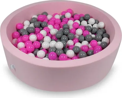Obrázok produktu pre Bazén s guľami 110x30cm ružový - so 400 guľami / biela, sivá, ružová
