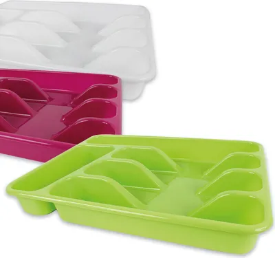 Produktbild von Centi Besteckkasten mit 5 Fächern 26 x 33,5 x 4,5 cm diverse Farben