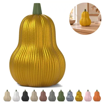 Immagine prodotto di Zucca butternut decorativa M — 11,5 cm – Oro seta