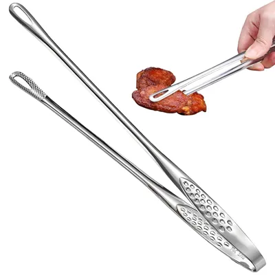 Küchenzange aus 304 Edelstahl, 28 cm, silber, für Grillen