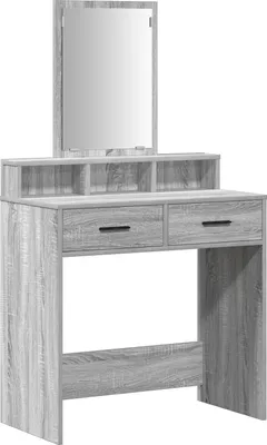 Produktbild von Möbel Schminktisch mit Schubladen in Grau Sonoma 79x41x140 cm - Schminktische 865141