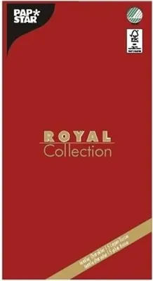 Produktbild von Papstar Tischdecke, Tissue "ROYAL Collection" 120 cm x 180 cm rot, 10 x 1 Stück