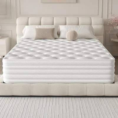 Produktbild von DEWINNER Matratze 160 x 200 x 32 cm, Hybridmatratze mit Taschenfedern, mittlerer Härtegrad H3/H4, Bewegungsisolierung