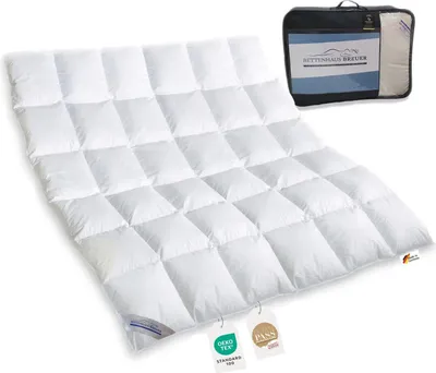 Produktbild von Daunenbett 100% neue premium Daunendecke 200x200 Daunenpass 1190g