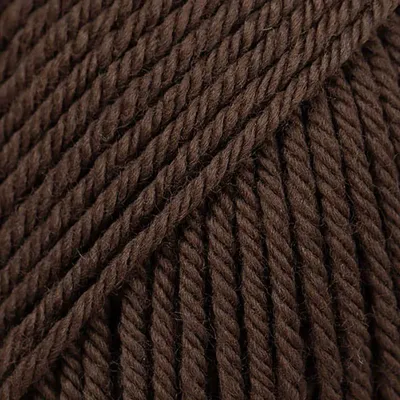 Obrázek produktu pro Příze DROPS Daisy 35 tmavě hnědá jednobarevná – 100 % merino, měkká, 50 g/110 m