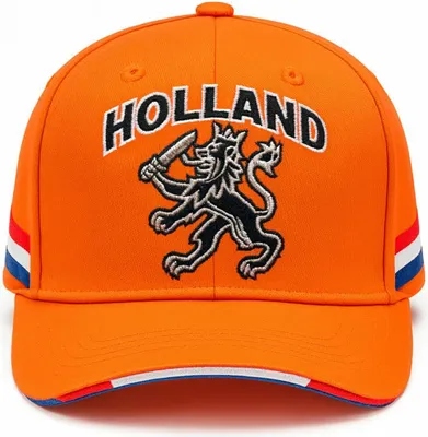Zdjęcie produktu dla Czapka Benza Orange Premium „HOLLAND” – 100% bawełna – regulowana – haftowany lew i flaga holenderska