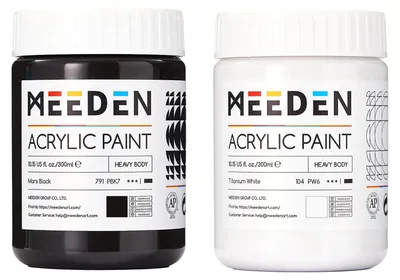 Produktbild von Solidchoice – Acrylfarbe, Schwarz und Weiß (300 ml), für professionelle Künstler
