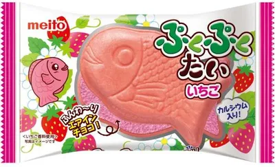 Produktbild von Meito | Puku Puku Tai Waffel - Erdbeergeschmack - 16,5 G - Schokolade - Japanische Süßigkeiten